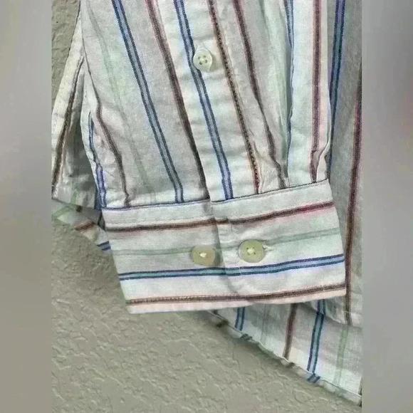 U.S. Polo Assn. Stretch Button Down Long Sleeve Striped Short Men’s Large - Picture 9 of 13